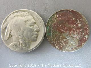 (2) 1930-D Buffalo Nickels 