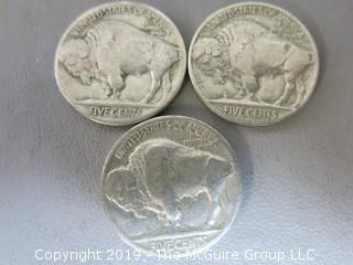 (3) 1936 Buffalo Nickels (Description Altered 5.5 @ 11:48am)