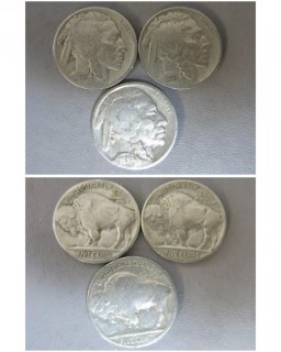 (3) 1936 Buffalo Nickels (Description Altered 5.5 @ 11:48am)