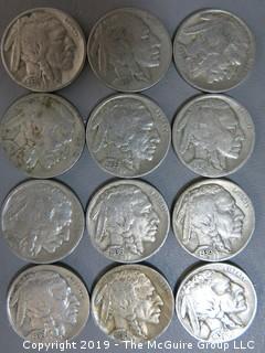 (12) 1936-S Buffalo Nickels