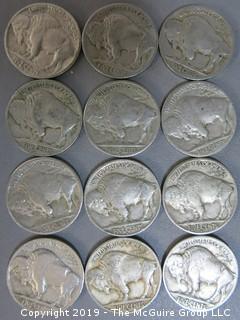 (12) 1936-S Buffalo Nickels