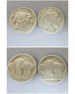 (2) 1937-S Buffalo Nickels