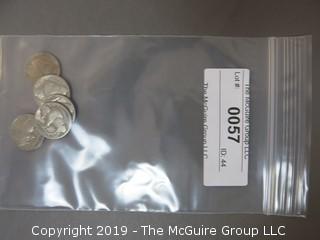 (5) 1938 Buffalo Nickels