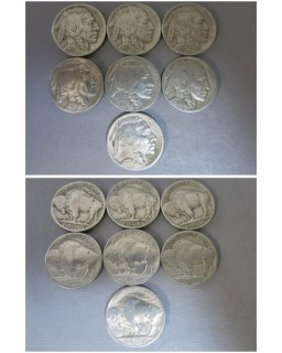 (7) 1937-D Buffalo Nickels