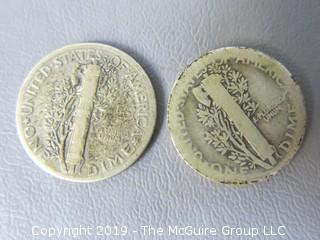 1942 and 1923 Mercury Dimes