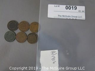 (6) 1906 Indian Head Cents