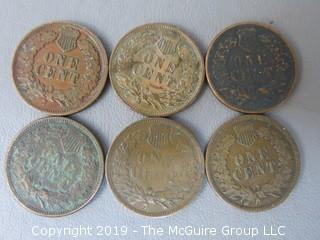 (6) 1906 Indian Head Cents