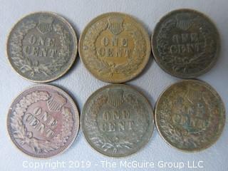 (6) 1904 Indian Head Cents