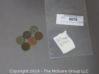 (4) 1907 and (2) 1909 Indian Head Cents