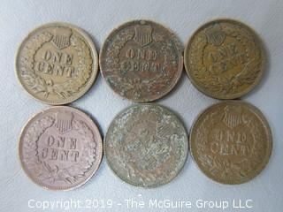 (6) 1902 Indian Head Cents