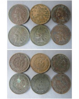 (2) 1902 and (4) 1903 Indian Head Cents