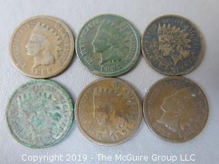 (12) 1901 Indian Head Cents