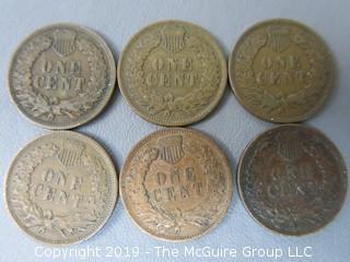 (6) 1906 Indian Head Cents