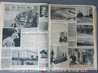 The Washington Star's First Hundred Years Commemorative Newspaper Anthology presented to guests of the 1952 Centennial Dinner by the Board of Directors