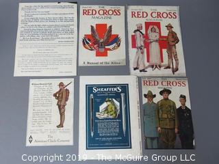 Collection of Ephemera; including 1917 Red Cross