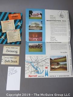 Collection of Ephemera; including Marriot Hotel Brochures (with note as to provenance)