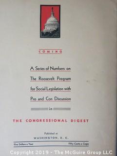 Magazine: " 1934 Congressional Digest" 