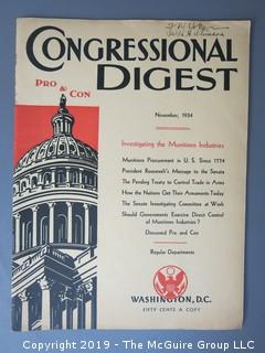 Magazine: " 1934 Congressional Digest" 