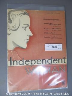 Magazine: 1934 "Independent Woman" (note the NRA Logo)