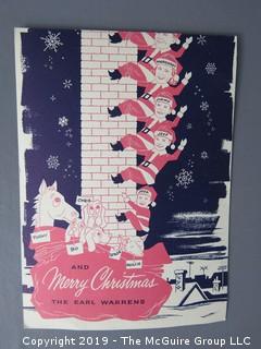 Collection of Ephemera; including Christmas Card from "The Earl Warrens"