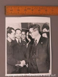 Collection of Official Press Photos From Around the World, most with teletype descriptions on reverse; circa 1940's -1970's 