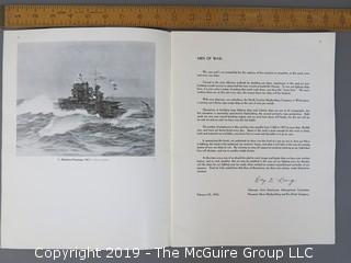 Magazine: "Men O' War";  U.S. Navy Photographs; promotional booklet published by The Newport News Shipbuilding and Dry Dock Company