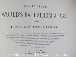 Book: Martin's World's Fair Album-Atlas, published by C. Ropp and Sons