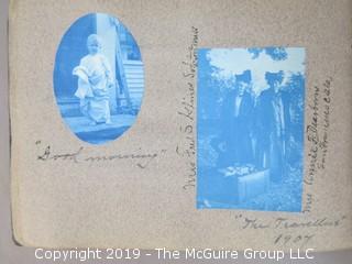 Family Photo Album; Mostly Cyanotypes; Described