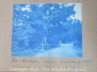 Family Photo Album; Mostly Cyanotypes; Described