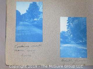 Family Photo Album; Mostly Cyanotypes; Described