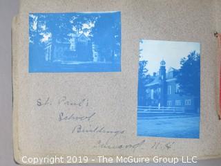 Family Photo Album; Mostly Cyanotypes; Described