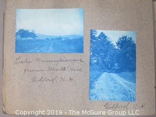 Family Photo Album; Mostly Cyanotypes; Described