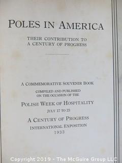 Book: "Poles in America: Their Contribution To A Century of Progress"; 1933