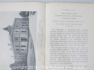 Book: "The Wellcome Research Institution"; London (Exhibits at the 1933 Chicago Exposition)