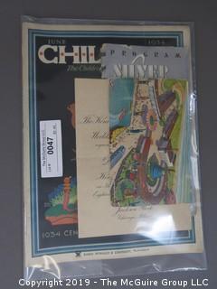 Collection of Ephemera including 1934 "Child Life" magazine cover and 1933 World's Fair Post Cards