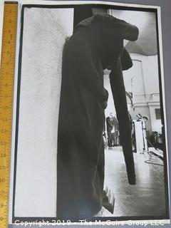 Renowned American photojournalist Arthur Rickerby (1921-1972) B&W photo of Elephant Bowing His head in Prayer Along with Fellow Republicans at Lectern