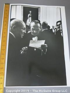 Renowned American photojournalist Arthur Rickerby (1921-1972) B&W photo of Statesman Averill Harriman at the White House