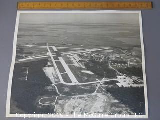 Large Format (18" x 22") B&W photo of Chinoteague, VA Airfield; 1952 (believed to be official U.S. Navy photo)