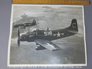 Large Format (18 x 22") B&W photo of U.S. Navy Planes, believed to be an official U.S. Navy photo 