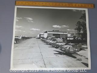 Large Format (18 x 22") B&W photo of U.S. Naval Airfield (unidentified, but believed to be Chincoteague, VA) 