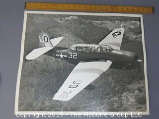 Large Format (18 x 22") B&W photo of U.S. Naval Aircraft 