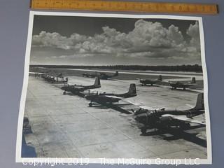 Large Format (18 x 22") B&W photo of U.S. Naval Airfield (believed to be Chincoteague, VA)