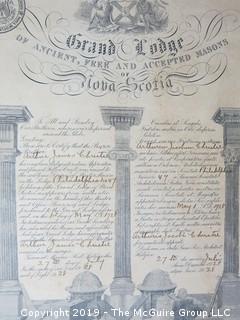 Masonic Certificate of Distinction awarded to Arthur James Christie, 1921