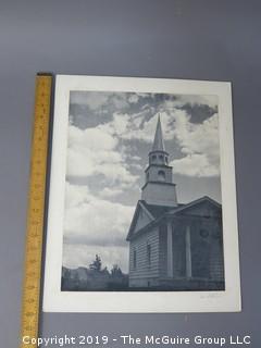 "Baptist Church" photo by Lu Jarvis, Cambridge, MD, 1973; mounted on mat board