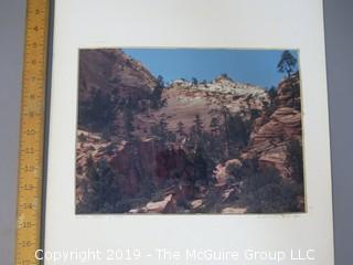 Large Format Photo titled "Zion Park, Utah" signed R. Hochstein '81