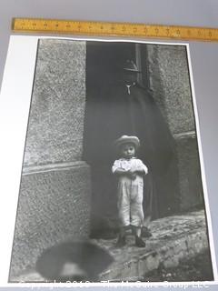 Large Format Photo on mat board; B&W; Untitled