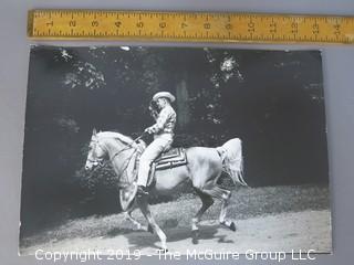 Large Format Photo; B&W; "Ted Sorenson on Horseback"; Washington DC; LIFE Magazine; by Arthur Rickerby, Renowned American Photojournalist