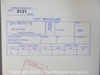 Large Format Photo; B&W; "Ted Sorenson Saddling Horse"; Washington DC; LIFE Magazine; by Arthur Rickerby, Renowned American Photojournalist