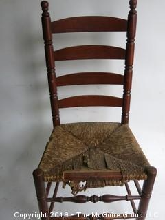 Set of (4) ladderback chairs 