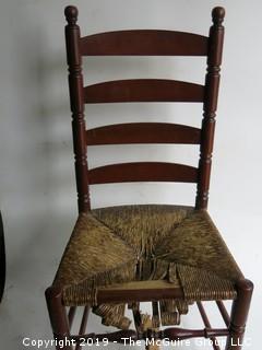 Set of (4) ladderback chairs 